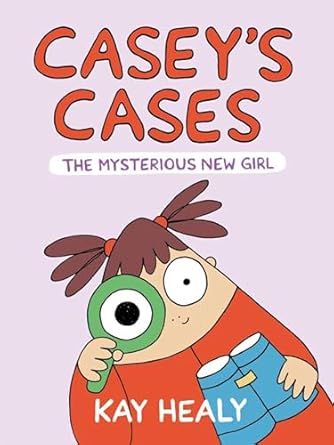 Image for "Casey's Cases: The Mysterious New Girl" - animated girl looking through a spy glass