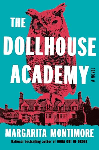 Image for "The Dollhouse Academy" - a large red owl is perched on top of red houses