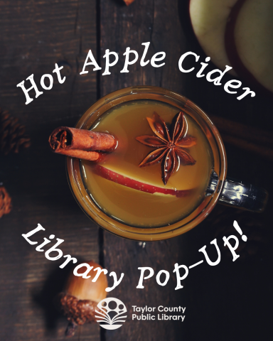 Pop-Up Library with hot apple cider