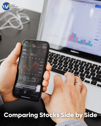 Comparing stocks on the phone and computer