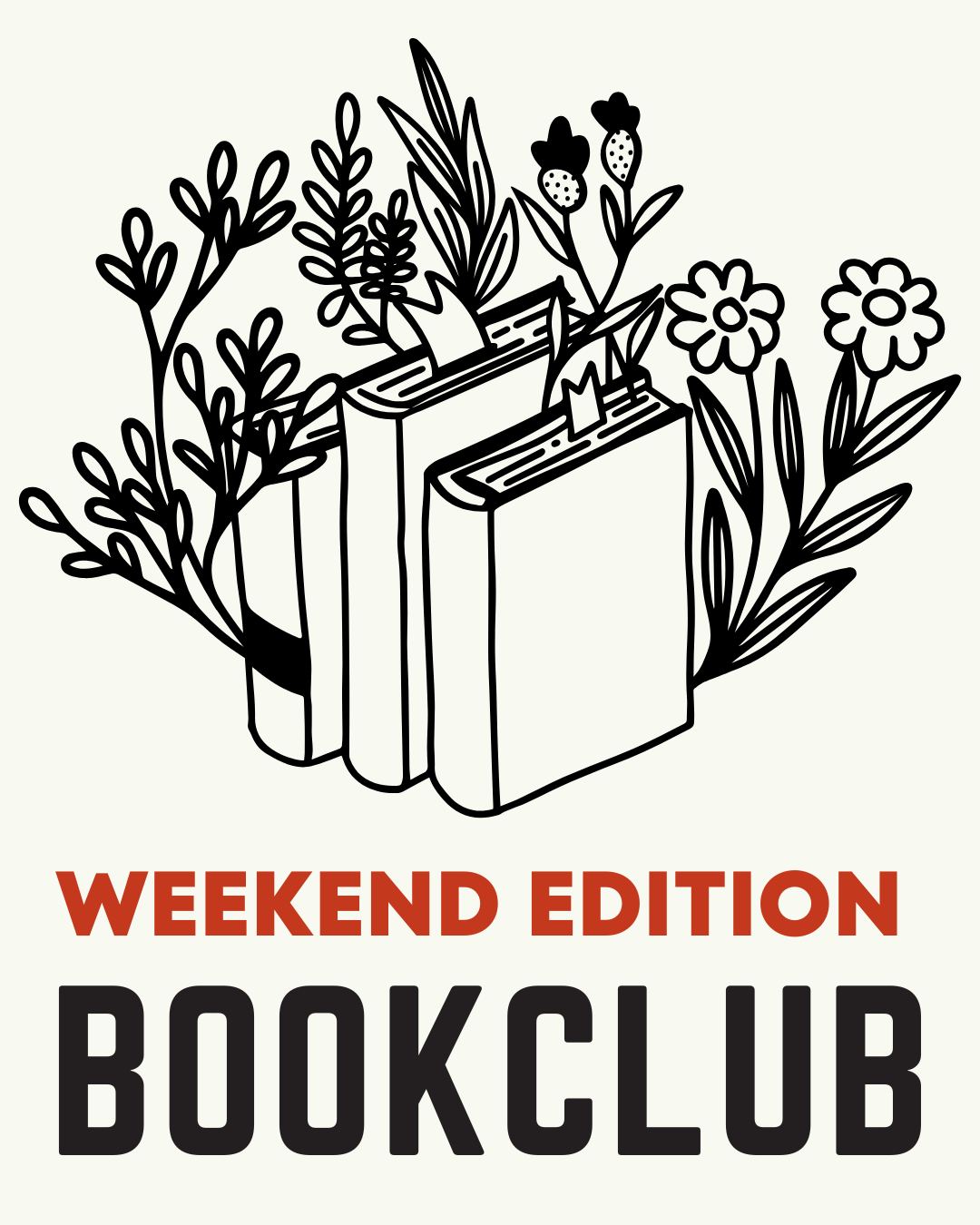 Weekend Edition Book Club - flowers growing out of a book