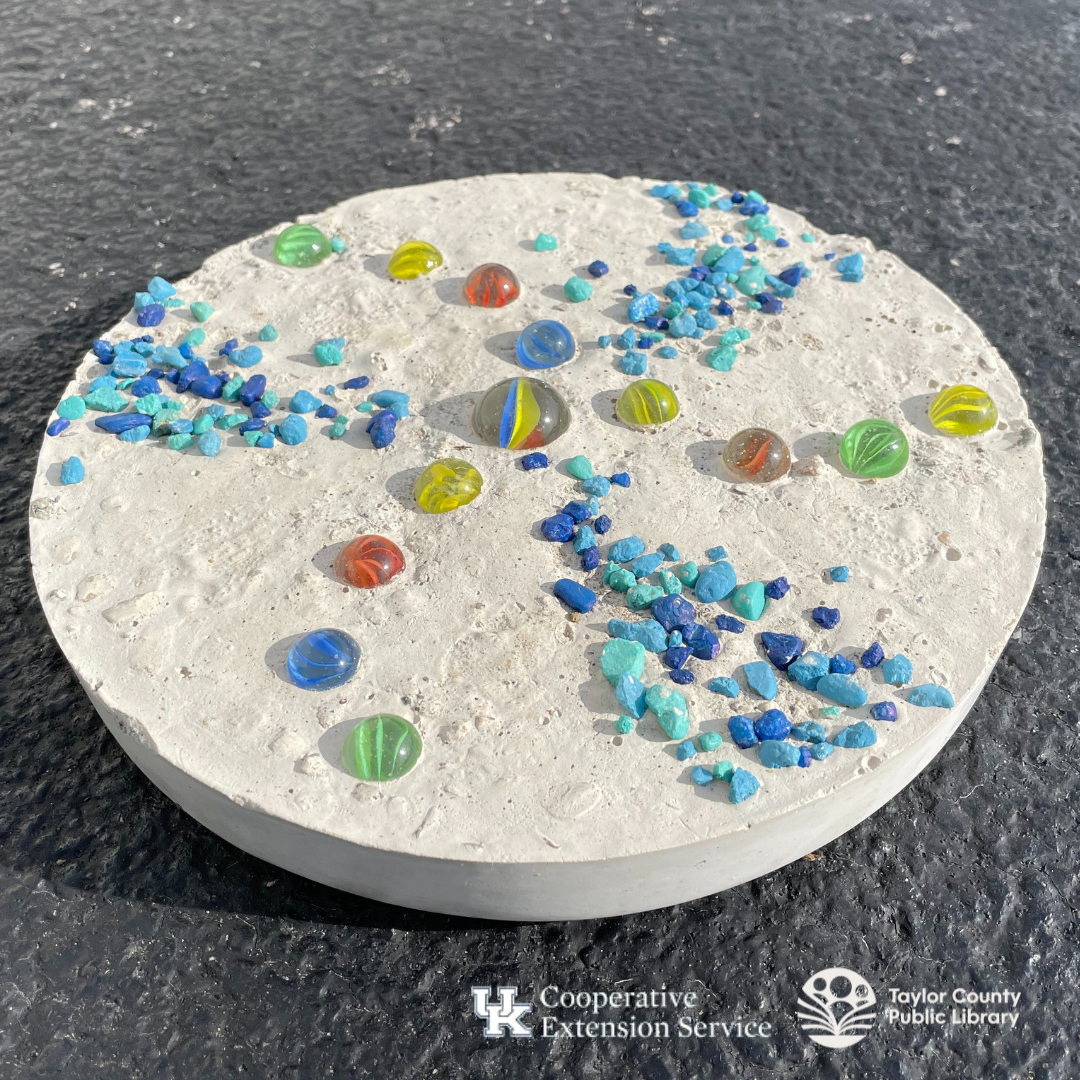 stepping stone with gems