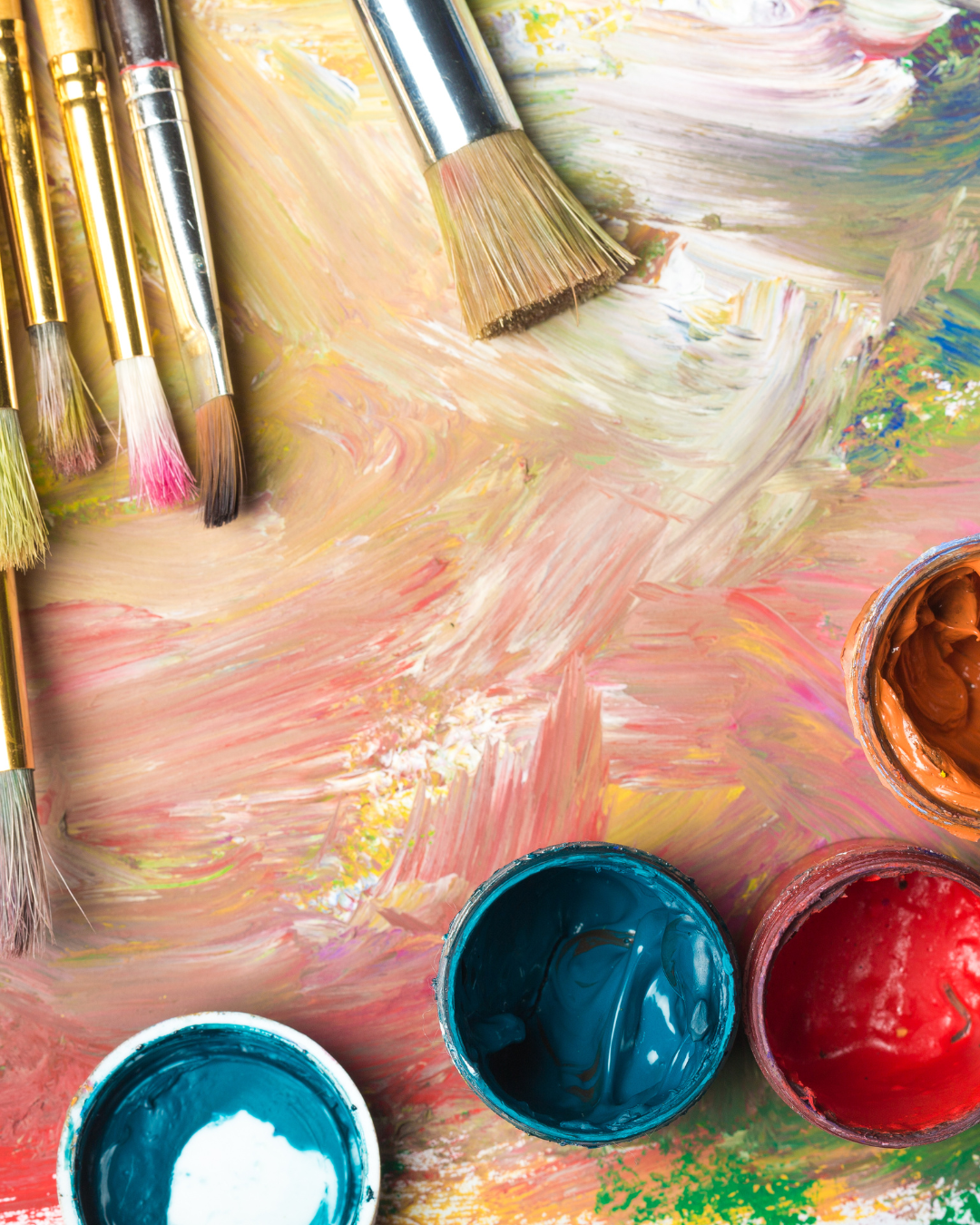 paints and paint brushes