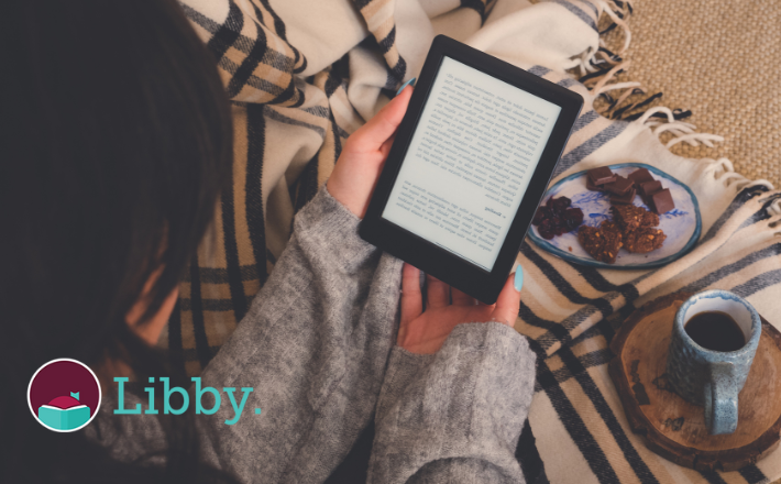 Get Started with the Libby App - woman reading an ebook